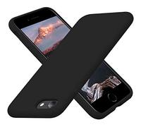 Cordking Designed for iPhone SE Case 2022/2020, for iPhone 7 8 Case, Silicone Ultra Slim Shockproof Phone Case with [Soft Microfiber Lining], 4.7 Inch,Black