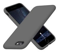 Cordking Designed for iPhone SE Case 2022/2020, for iPhone 7 8 Case, Silicone Ultra Slim Shockproof Phone Case with [Soft Microfiber Lining], 4.7 Inch,Spacy Gray