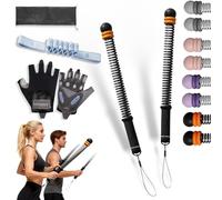 Cordless Battle Ropes, Adjustable Ropeless Battle Ropes for Home Gym,Quiet&Space-Saving,Cordless Battle Rope for Full Body Training and Strength,Portable Fitness Equipment for All Fitness Levels (D)