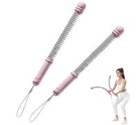 Cordless Battle Ropes with Adjustable Resistance Springs for Men Women,Weighted Ropeless Battle Ropes for Strength Training & Cardio Fitness,Portable Workout Equipment for Home Gym Workout (pink)