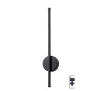 Cordless Bedside Wall Lamp Black Linear Wall Sconce Rechargeable Wall Light Long Strip Sconces Wall Lighting with Remote Control Frame Picture Lights Vanity Mirror Lamps