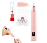 Cordless Electric Nail Drill Kit Rechargeable Portable Nail File Machine 16.2x2.5cm ABS Ceramic Grinding Heads 500mAh Type C 5 Speed Adjustable 2W For Acrylic Gel Removal Manicure Pedicure