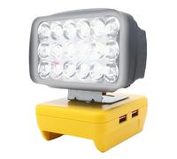 Cordless Led Floodlight, Portable Work Lamp, Authentic Battery Powered Light, 2 Mode Energy Efficient Exterior Lighting for Garage Workshop Camping Night Use 3.6x4.1x3.6 Inches