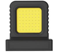 Cordless LED Work Light, Adjustable Flood Spotlight, 2.87x0.98x3.35 inches, Portable Garage Lamp, 21V Rechargeable Beam, Super Bright Torch, for Compact Job Light, Black Worksite Lighting