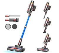 Cordless Vacuum Cleaner 600W, 45Kpa Suction Power, 60 Min Runtime, LED Display, Anti-Tangle Technology, Lightweight Stick Vacuum for Pet Hair, Hardwood Floors & Carpet, Wall-Mountable & Rechargeable