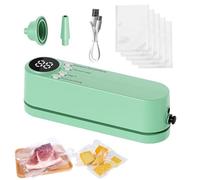 Cordless Vacuum Sealer, Handheld Food Sealing Machine with Compact Body and Rechargeable, Floor Preservation Tool for Powder Vegetables Grain Snacks for Kitchen, Travel, Meal Prep