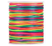 Cordn de cascabel de satn tenn bien 295 pies 2 mm Cadena de nylon colorida para pulseras macrame collares joyas que fabrican artes y manualidades j