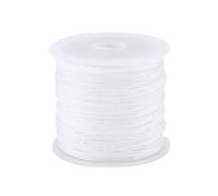 Cordn de nylon de 0.8 mm Cordillera de nylon Hilo de cable de nudo de nudo chino MacRame Pulsera de cola de rata Cadena (blanco)