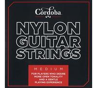 Cordoba Cuerdas de nailon para guitarra, juego de 6, tensión media, color rojo