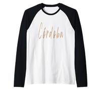 Córdoba España Diseño Vintage Elegante Camiseta Manga Raglan