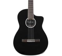 Cordoba Fusion 5 Jet Guitarra acústica-eléctrica de cuerda de nailon, negro azabache, serie Fusion