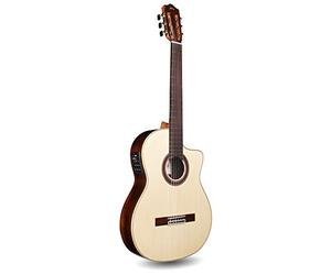 Cordoba GK Studio Negra Cutaway Guitarra Flamenca Acústica-Eléctrica de Cuerda de Nylon, Serie Iberia