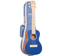 Cordoba Ukelele de concierto azul clásico Matiz de 15 cm con bolsa de nailon a juego - Uke de cuerpo pequeño para tocar fácilmente, parte superior/trasero/lados de caoba y cuerdas Aquila de alta