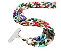 Cordón antirrobo for teléfono móvil de 120 cm con diseño biselado, correa for el cuello, cadena acrílica portátil y colorida for celular, ideal for actividades al aire libre.(Mix)