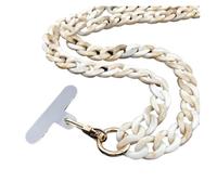 Cordón antirrobo for teléfono móvil de 120 cm con diseño biselado, correa for el cuello, cadena acrílica portátil y colorida for celular, ideal for actividades al aire libre.(Beige)