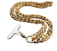 Cordón antirrobo for teléfono móvil de 120 cm con diseño biselado, correa for el cuello, cadena acrílica portátil y colorida for celular, ideal for actividades al aire libre.(Brown)