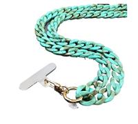 Cordón antirrobo for teléfono móvil de 120 cm con diseño biselado, correa for el cuello, cadena acrílica portátil y colorida for celular, ideal for actividades al aire libre.(Blue-ssl)