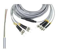 Cordón blindado de fibra óptica ST-ST 4C 10m-200m OM1 OM2 5 mm LSZH 4 núcleos 100 m 150 m 120 m ST UPC puente óptico para exteriores (200 m OM2)