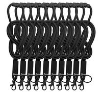 CORDON COLGANTE PARA IDENTIFIC ADOR TARIFOLD TEXTIL CON LLAVERO Y MOSQUETON 43 CM NEGRO PACK DE 10 UNIDADES