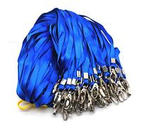 Cordon Correa de Cuello,30 Pack Correa de Acollador Azul Empleados Lanyard para Tarjetas de Identificación Llaveros Conferencias Evento Exhibición de Negocios Oficina Azul Longitud 85 cm Ancho 1cm