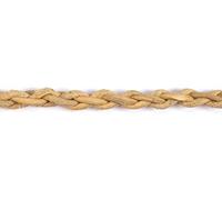 Cordón Cuero Natural Trenzado 4 Hilos 4mm. 2m.