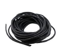 Cordón de Algodón Encerado - 2mm 5 Metros Cordón Negro - Shamballa Macrame - Hilo para Hacer Pulseras Collares Joyas - Ideal para Bricolaje