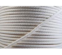 Cordón de algodón natural con red preencogida, para tapicería, muebles suaves, costura (5 mm, blanco, 10 m - 1000 cm)