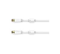 Cordon de antena - HAMA - 5,0 m - Dorado - 100 dB - Coaxial macho/hembra