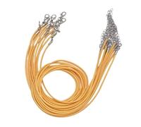 Cordón de Collar 100 Uds 1,5/2,0mm Colorido Cuero Ajustable Cuerda Colgante Trenzado Cierre Cadena for Collares DIY Pulsera fabricación de Joyas(Color6,1.5mm Length 45cm)