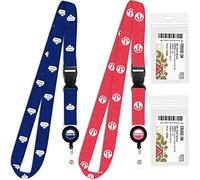 Cordón de crucero para tarjetas de barco, paquete de 2 con soporte para identificación, tarjeta de llave retráctil e impermeable