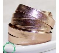 Cordón de cuero, Cordón de Cuero Plano 5 m Oro Plata Rosa(Rose Gold,20mm)