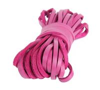 Cordón de cuero, Cordón De Cuero Plano Multicolor 5m 3mm x 2mm(Rose Red)