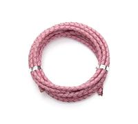 Cordón de Cuero Cordón de Cuero Trenzado Multicolor 300cmm 4mm 6mm 2 Metros(Pink,6mm)