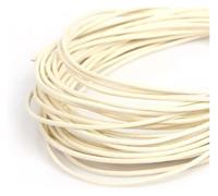 Cordón de cuero, Cordón de cuero vaca Multicolor 1-2mm 5 metros Fabricación joyas DIY(Beige,1mm)