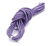 Cordón de cuero, Cordon Piel Vaquetilla Multicolor 1-3mm 10 metros(Purple,2mm)