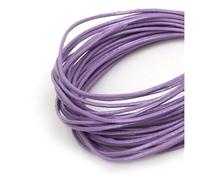 Cordón de Cuero Cordón Trenzado de Cuero sintético de 5 Metros (1-2 mm), Multicolor, for Hacer Joyas.(Purple,1.5mm)