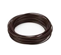 Cordón de cuero genuino de The Bead Shop de 5 metros - 1,5 mm redondo - marrón oscuro - hilo de cuero de vaquillona para hacer joyas, pulseras y collares