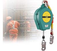 Cordón de detención de caída retráctile con cable de acero, cuerda de seguridad de retracción automática para techos y construcción, carrete de inercia de doble bloqueo para equipos de seguridad de tr