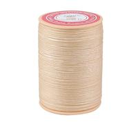 Cordón de Hilo Encerado para Coser Cuero 150D/16, Rollo de Hilo Encerado para Coser de Alta Resistencia para Trabajo Manual de 260 M/Rollo de 0,8mm(beige)
