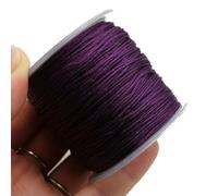 Cordón de macramé Cordón de Cera de poliéster for joyería y Costura de Cuero, Multicolor, 0,8 mm, Rollo de 100 Metros(Violet)