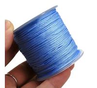 Cordón de macramé Cordón de Cera de poliéster for joyería y Costura de Cuero, Multicolor, 0,8 mm, Rollo de 100 Metros(Blue)