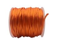 Cordón de macramé Cuerda de macramé con Nudo Chino de 2 mm, Hilo Satinado, Multicolor, 10-225 Metros(172 Orange,20meters x papercard)