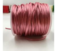 Cordón de macramé Cuerda de macramé con Nudo Chino de 2 mm, Hilo Satinado, Multicolor, 10-225 Metros(222 Rose,225meters Roll)