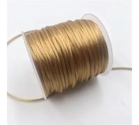 Cordón de macramé Cuerda de macramé con Nudo Chino de 2 mm, Hilo Satinado, Multicolor, 10-225 Metros(563 Old Gold,225meters Roll)