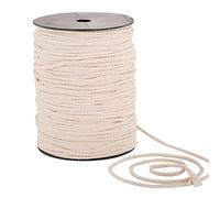 Cordón de macramé de 4 mm x 220 metros, cuerda de macramé de algodón natural 100 %, trenzado de 3 hebras para colgar plantas, hecho a mano, soportes colgantes de pared, manualidades.