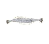 Cordón de máscara, cuerdas elásticas, cordones de púas elásticos, cuerda redonda elástica con sujetador de púas de Metal for encuadernación de libros(White 20pcs)