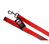 Cordón de Nailon con Mango Forrado de Neopreno, Neopreno Comfort Talla XL - 2,5 cm (120 cm), Rojo, L-Neo-Red-XL