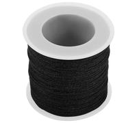 Cordón de Nailon Negro de 0,8mm para Abalorios y Macramé | Alta Resistencia y Cordaje Flexible, Bobina Portátil, Acabado Alquitranado, Manualidades DIY