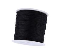 Cordón De Nudo Chino De Nailon De 100 M X 0,8 Mm, Cuerda De Hilo De Macramé De Cola De Rata Duradera, Hilo De Shamballa, Negro