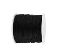 Cordón De Nudo Chino De Nylon 100 M X 0, 8 Mm, Cuerda Tejer Cordón Nudo Cuerda Tejer, Negro Paracord 1 Mm Hilo